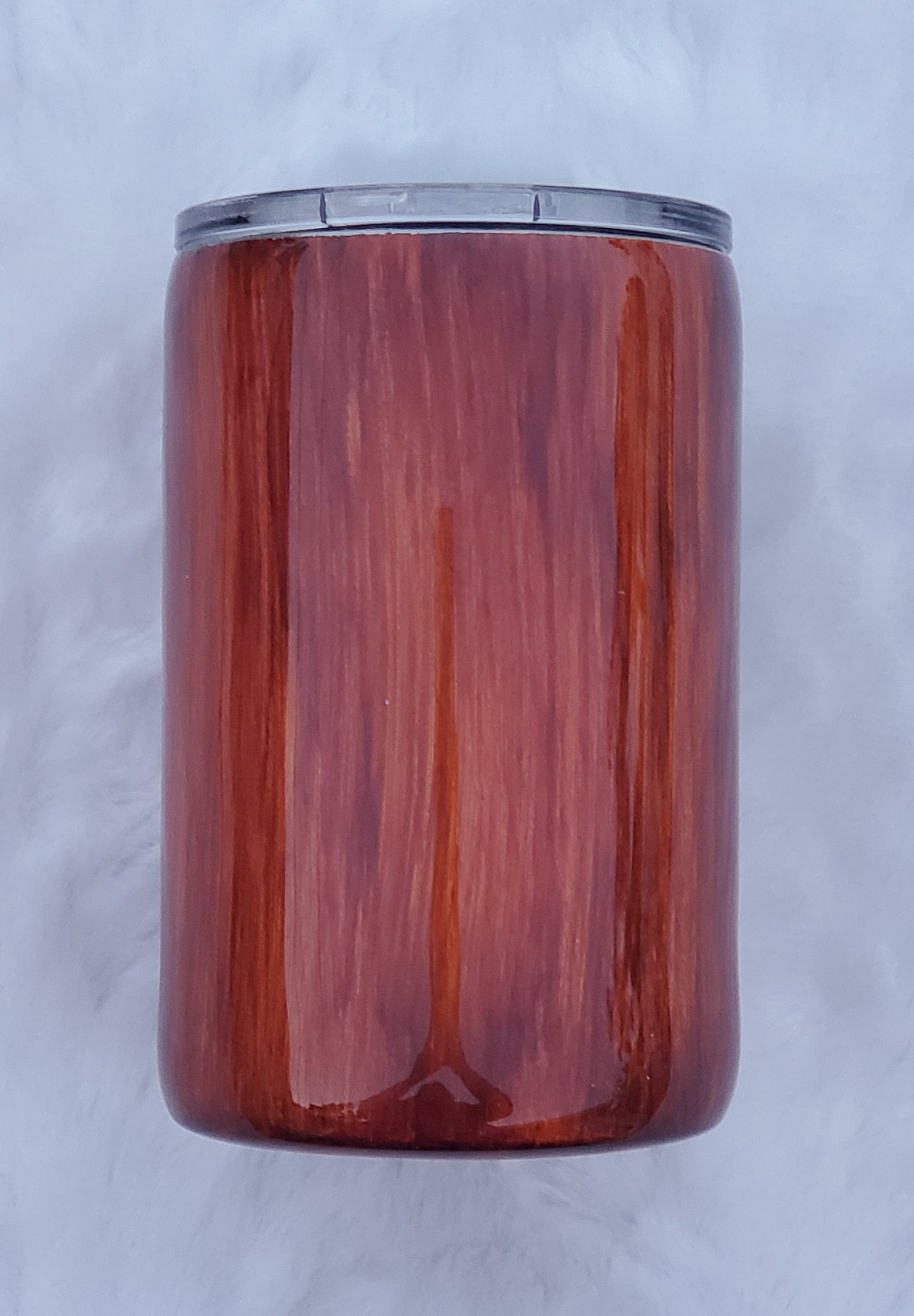 Workin' on My Six Pack Non Glitter Tumbler can cooler- 12 oz Regular Koozie - woodgrain