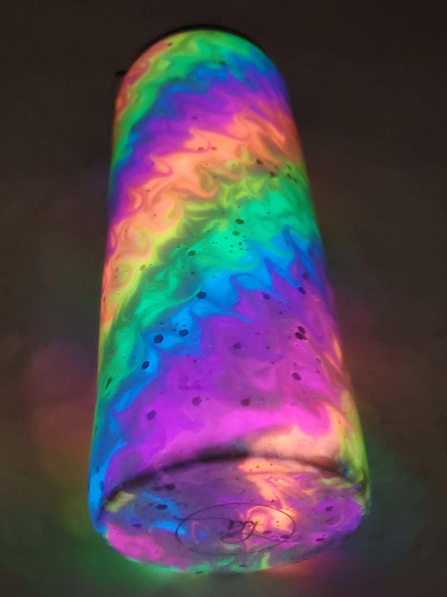 Boujie NEON GLOW pigment Custom Tumbler - 20 oz Skinny Straight - neons