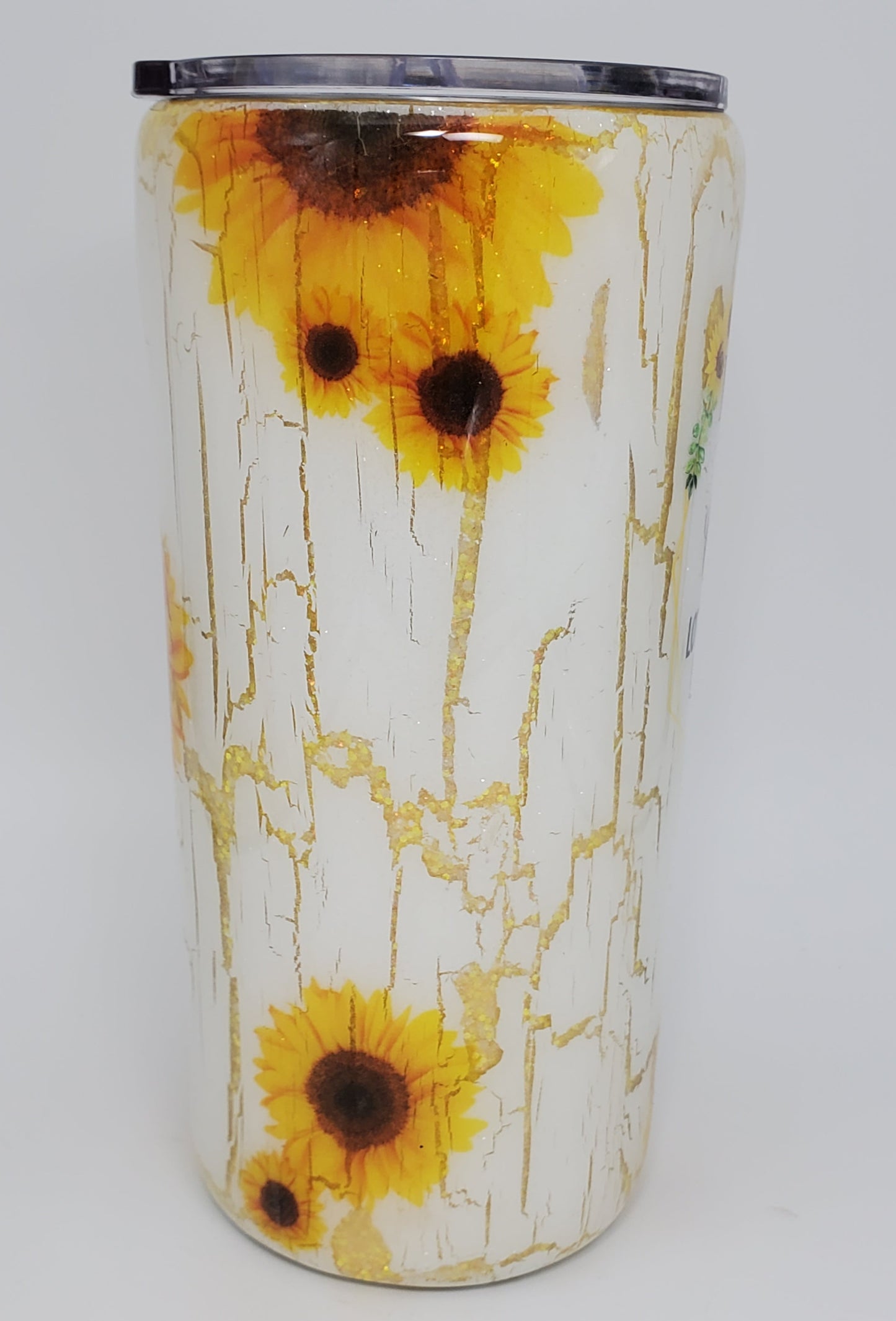 MAMA needs coffee crackle sunflower Custom Tumbler - 22 oz Taper