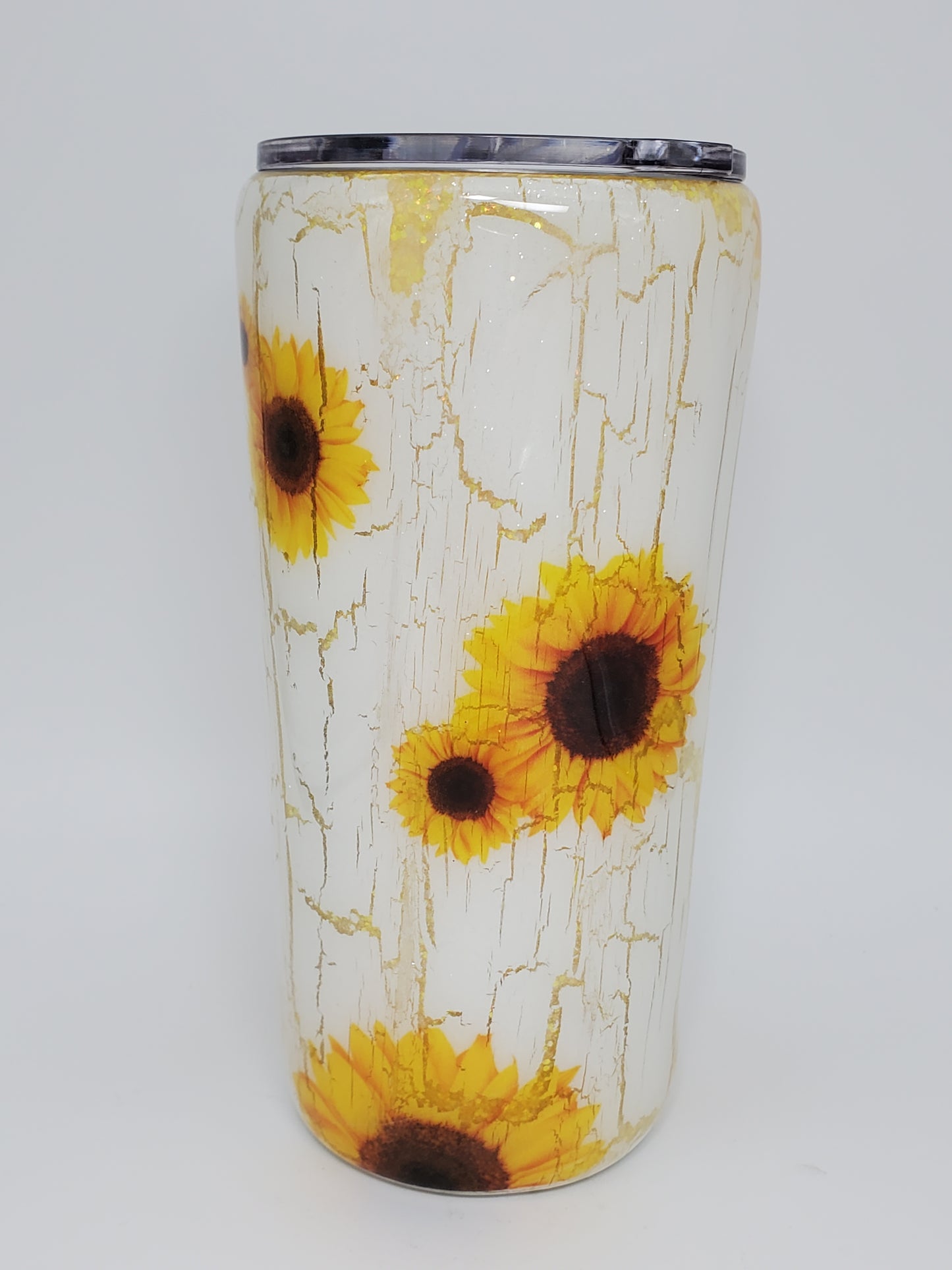 MAMA needs coffee crackle sunflower Custom Tumbler - 22 oz Taper