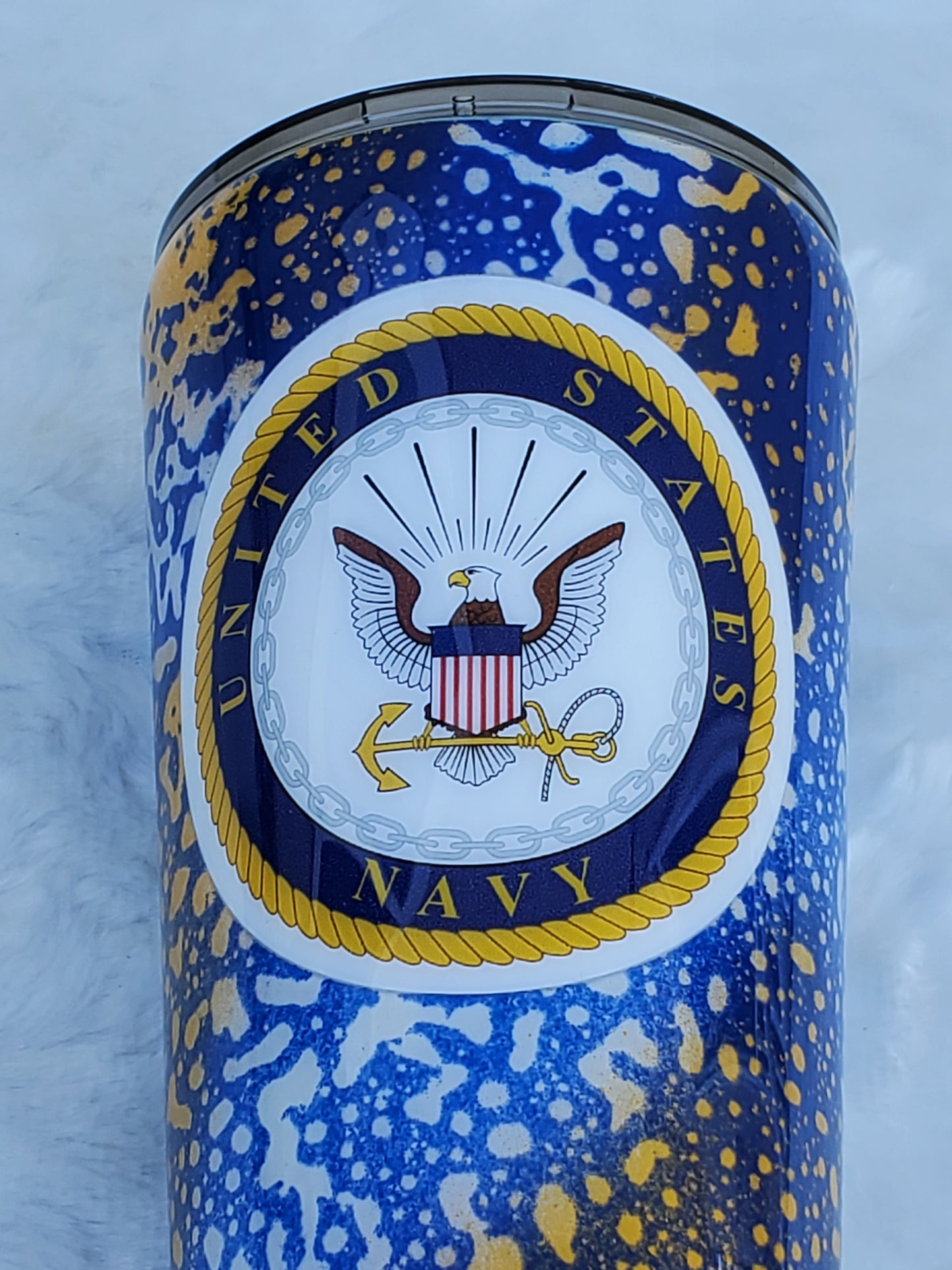 U.S. NAVY Powerwash Custom Tumbler - 32 oz taper - blue