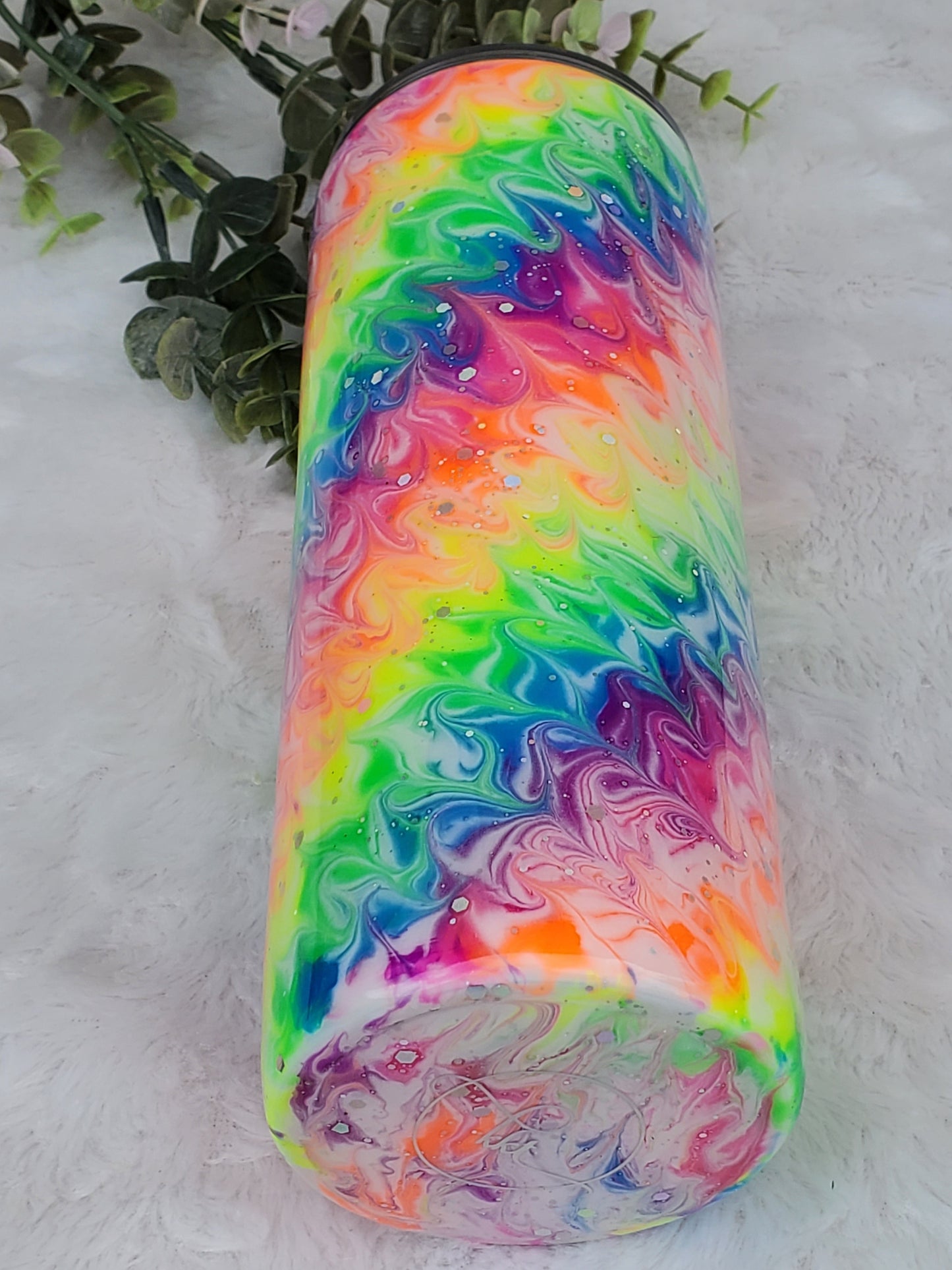 Boujie NEON GLOW pigment Custom Tumbler - 20 oz Skinny Straight - neons