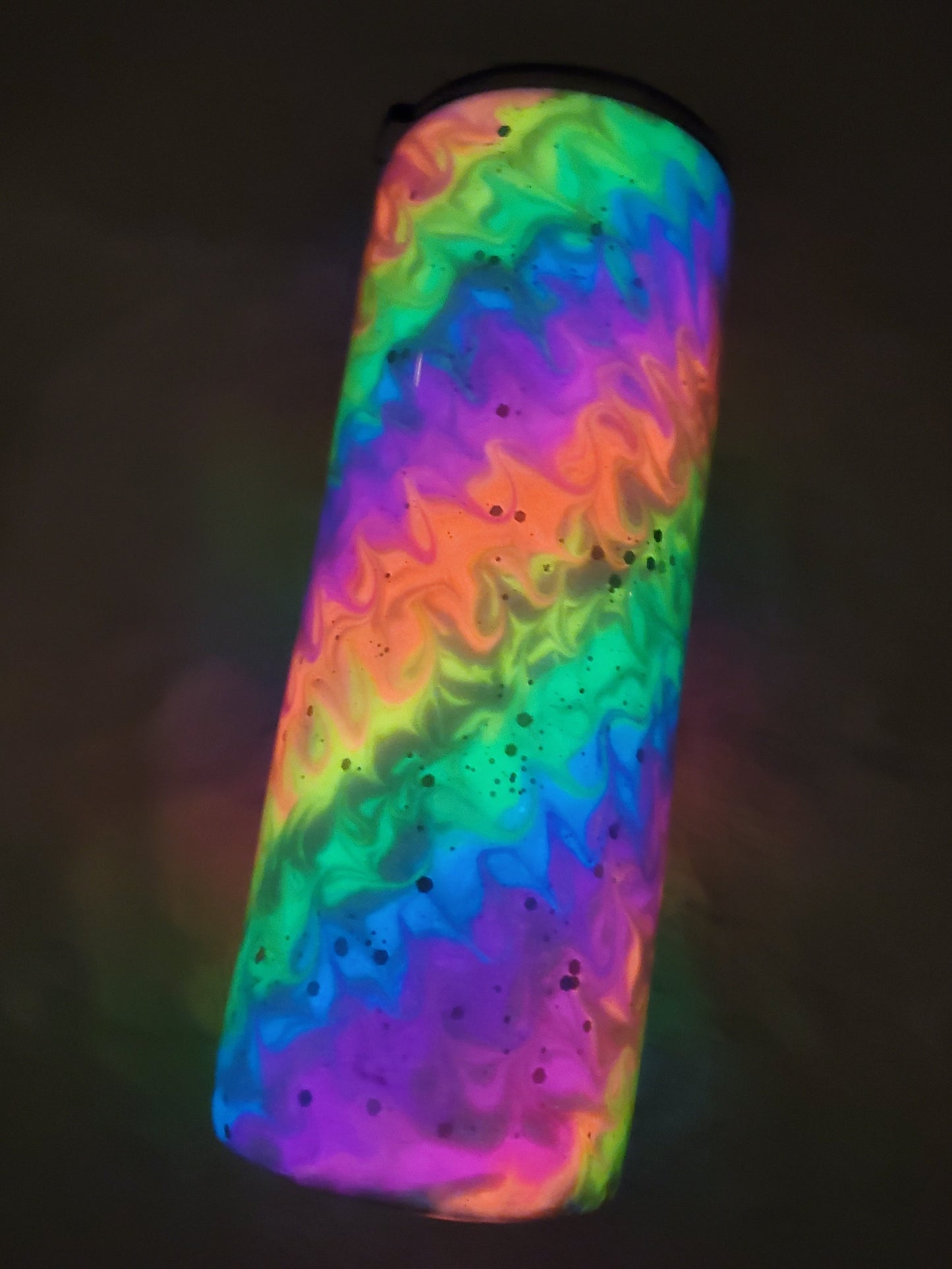 Boujie NEON GLOW pigment Custom Tumbler - 20 oz Skinny Straight - neons