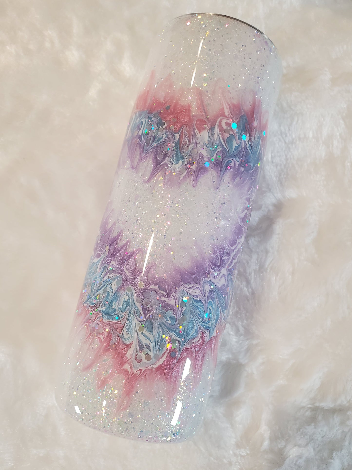 Boujie HEART pigment Custom Tumbler - 20 oz Skinny Straight - pastels