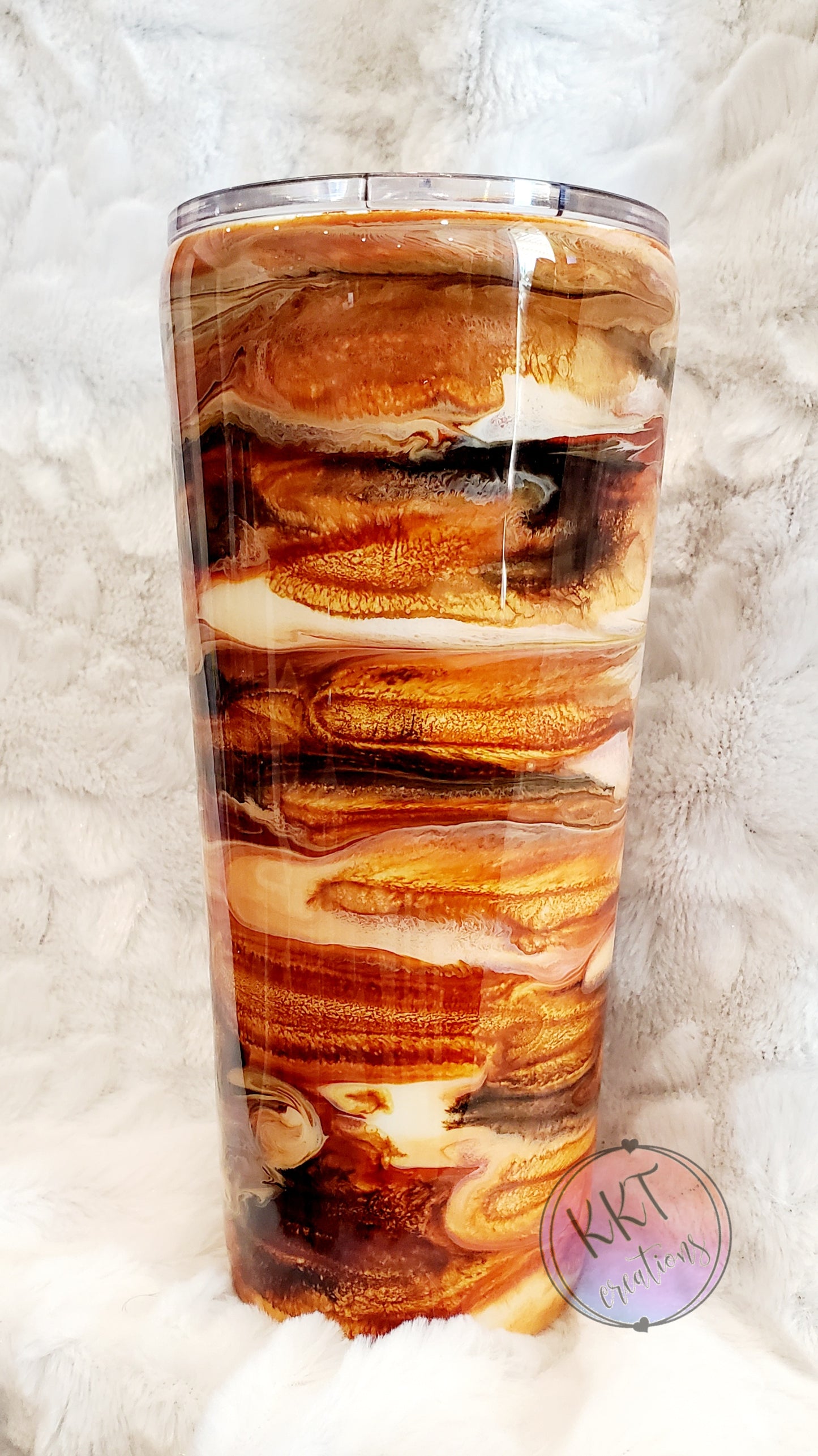 Coffee "I Do not rise and shine I just Caffeinate and hope for the best" alcohol ink swirl Custom Tumbler - 22 oz Slim Taper