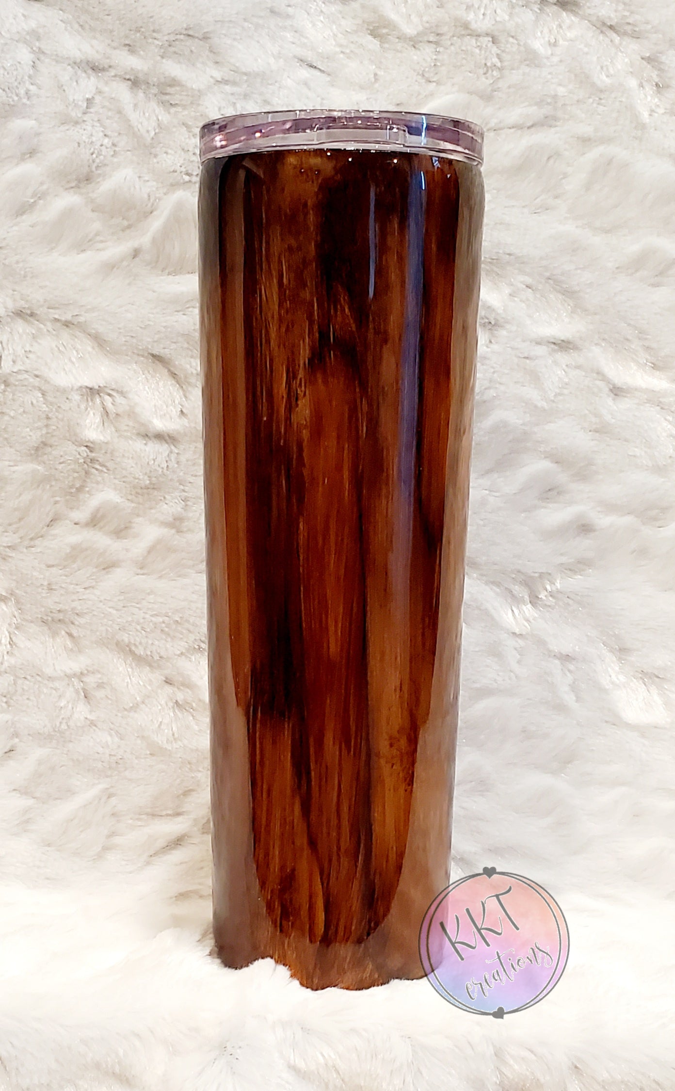 World's Best Dad Woodgrain Custom Tumbler - 30 oz skinny