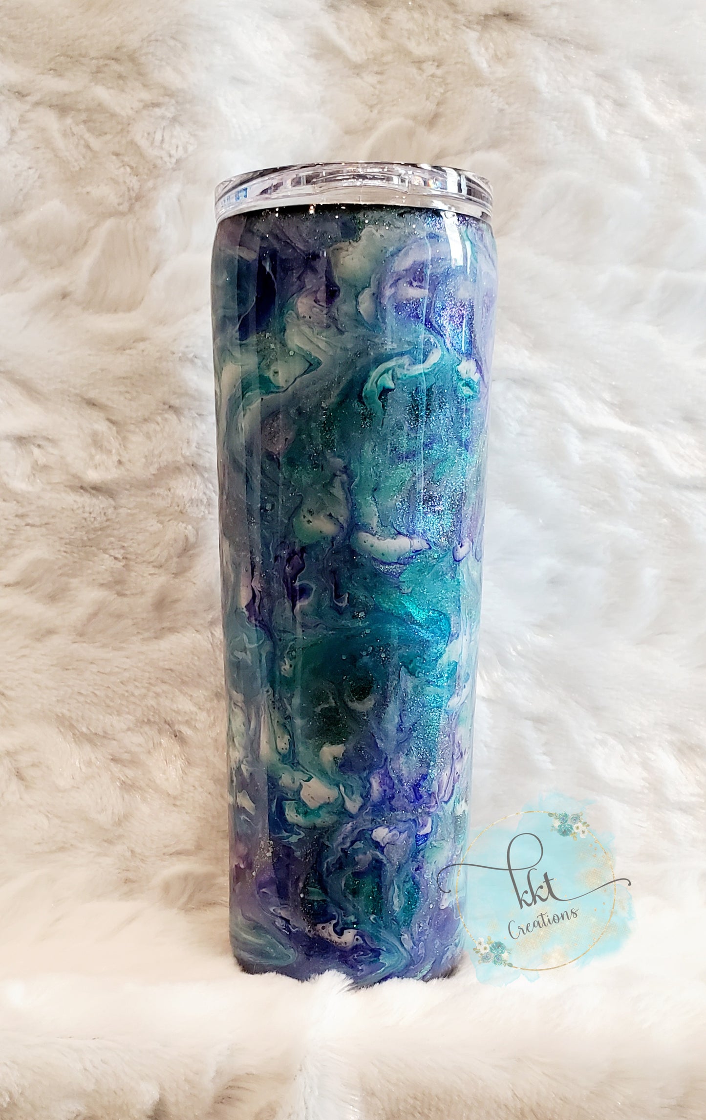 YOU ARE.... waymaker custom tumbler - 20 oz skinny - purple, turquoise