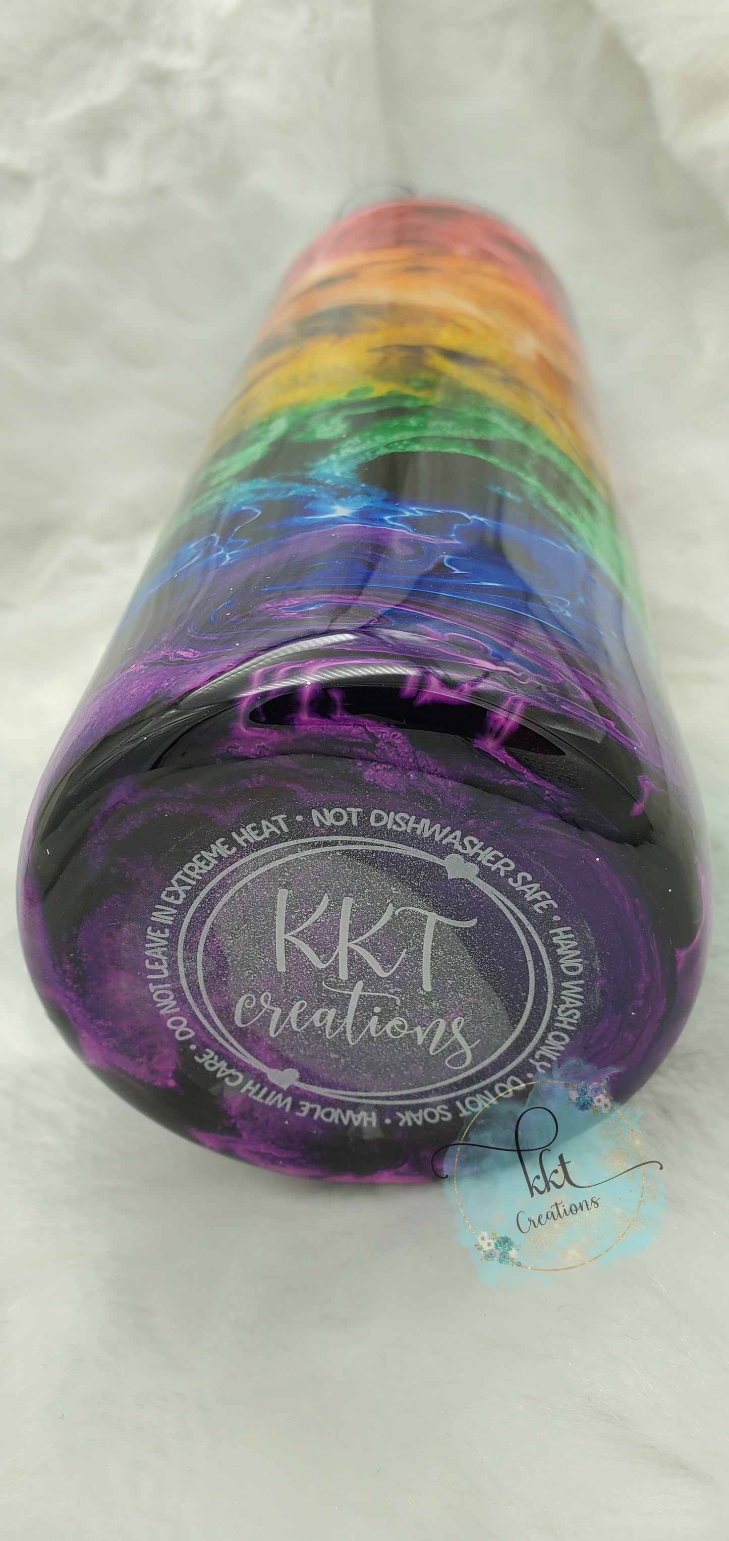 Mesmorized Rainbow Custom Tumbler - 20 oz Skinny Straight -Rainbow colors