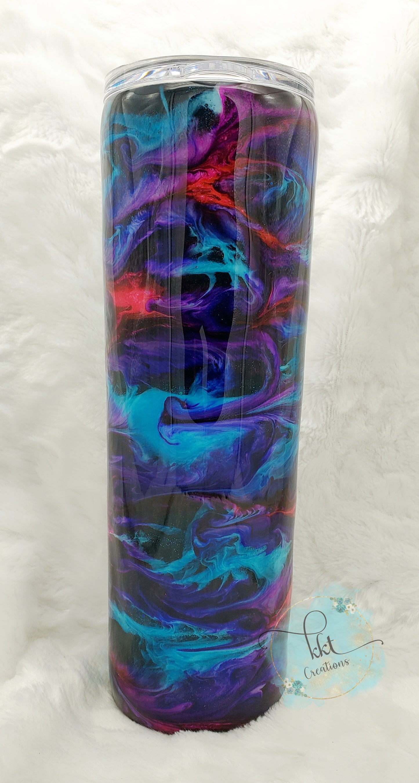 Mesmorize Custom Tumbler - 30 oz Skinny Taper -Purple/Turquoise/Pink