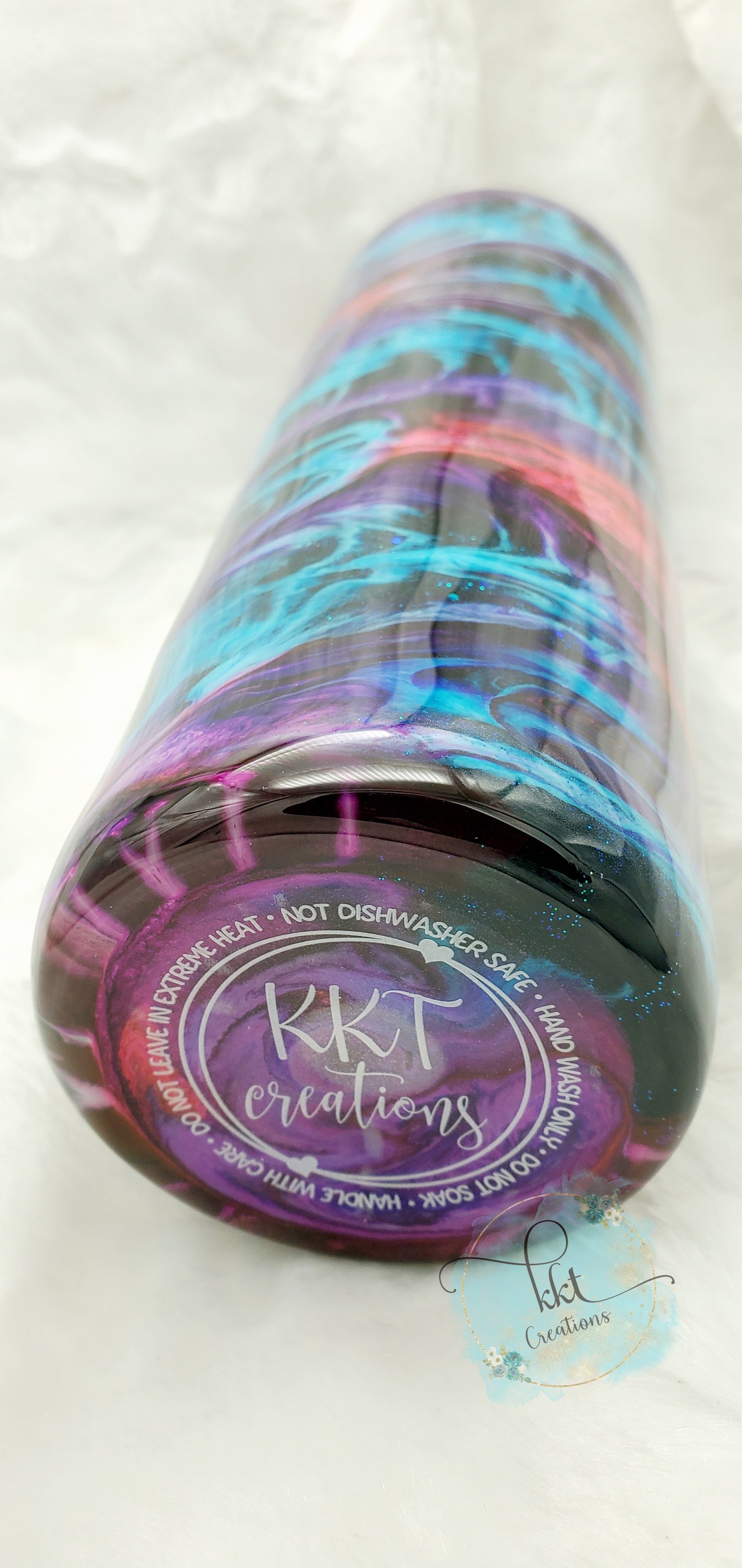 Mesmorize Custom Tumbler - 30 oz Skinny Taper -Purple/Turquoise/Pink