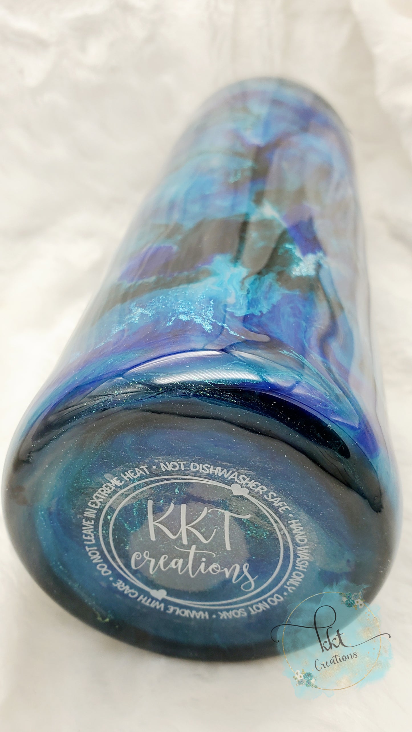 Mesmorize Blue Turquoise Custom Tumbler - 30 oz Skinny Straight