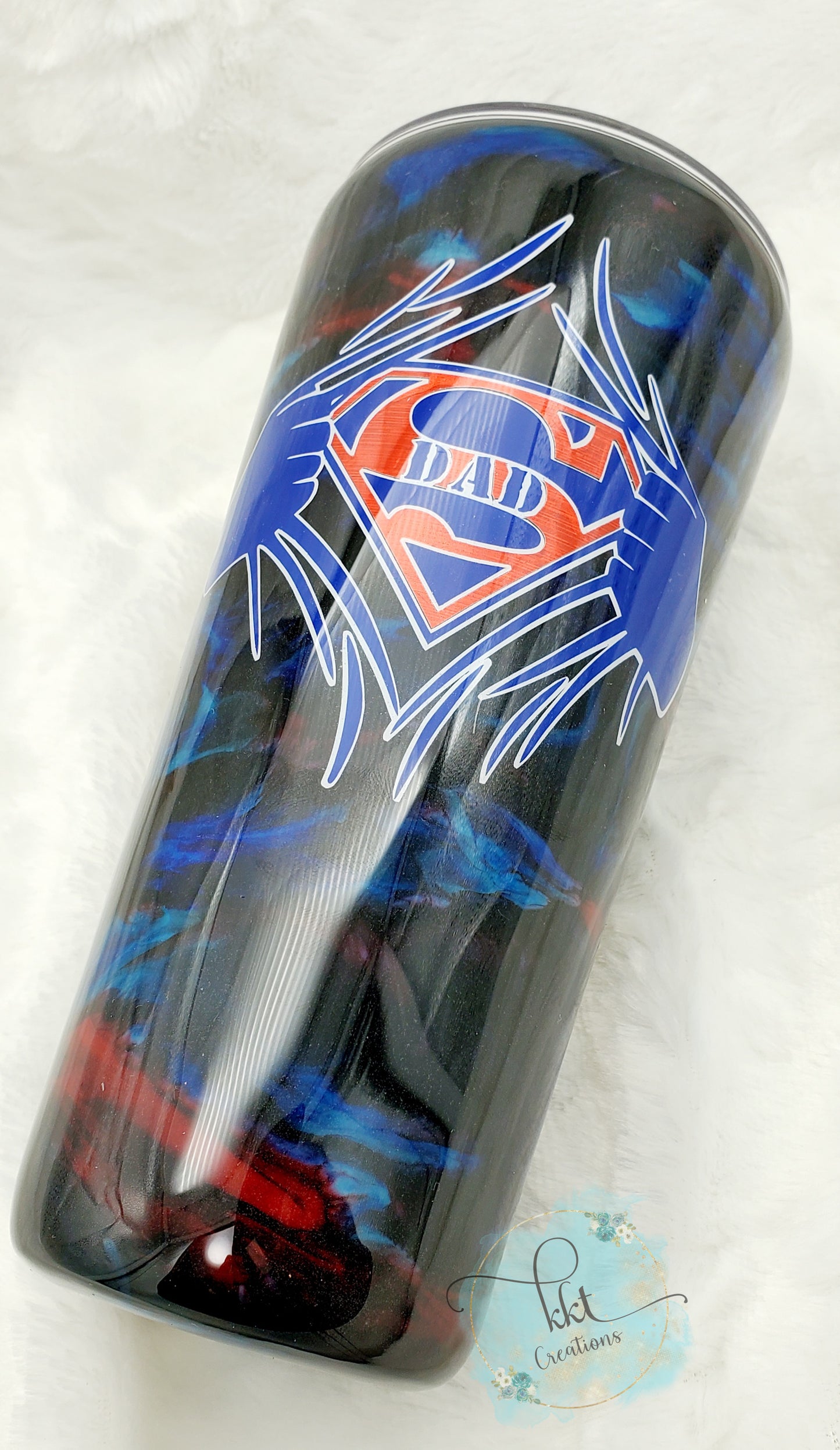 Super Dad Custom Tumbler - 30 oz taper - ink swirl