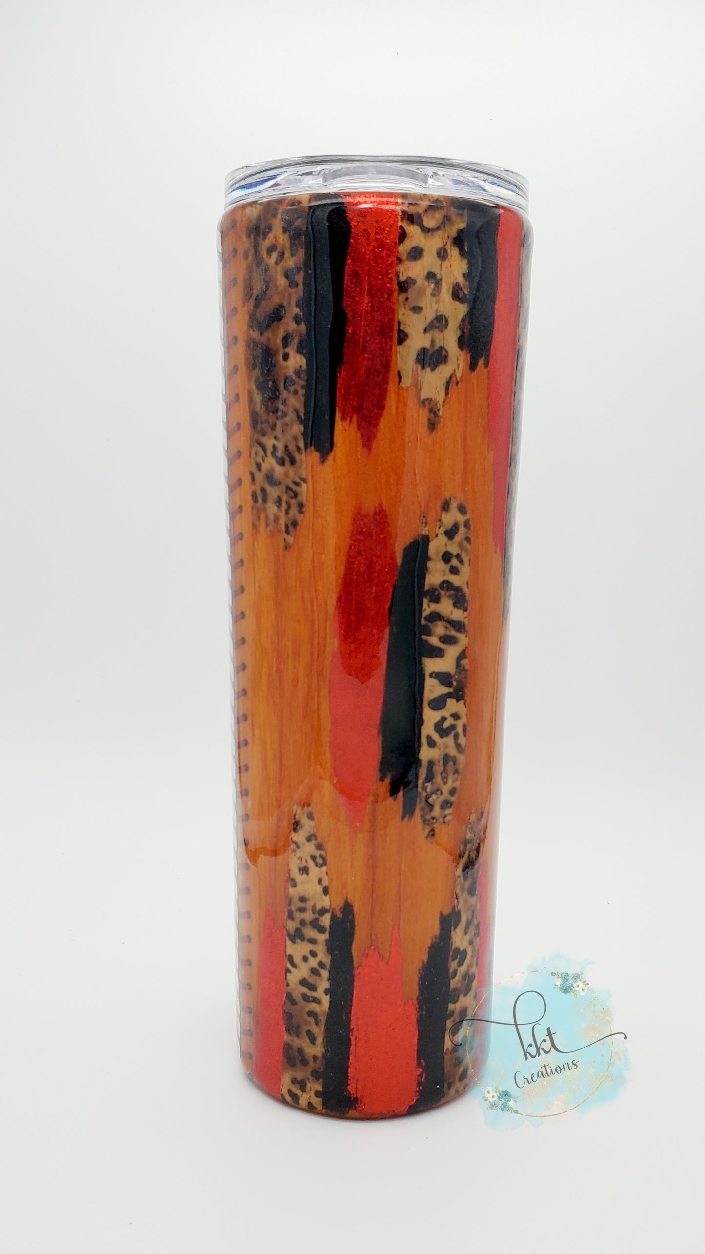 Baseball Mom woodgrain leopard foil Custom Tumbler - 30 oz Skinny Taper