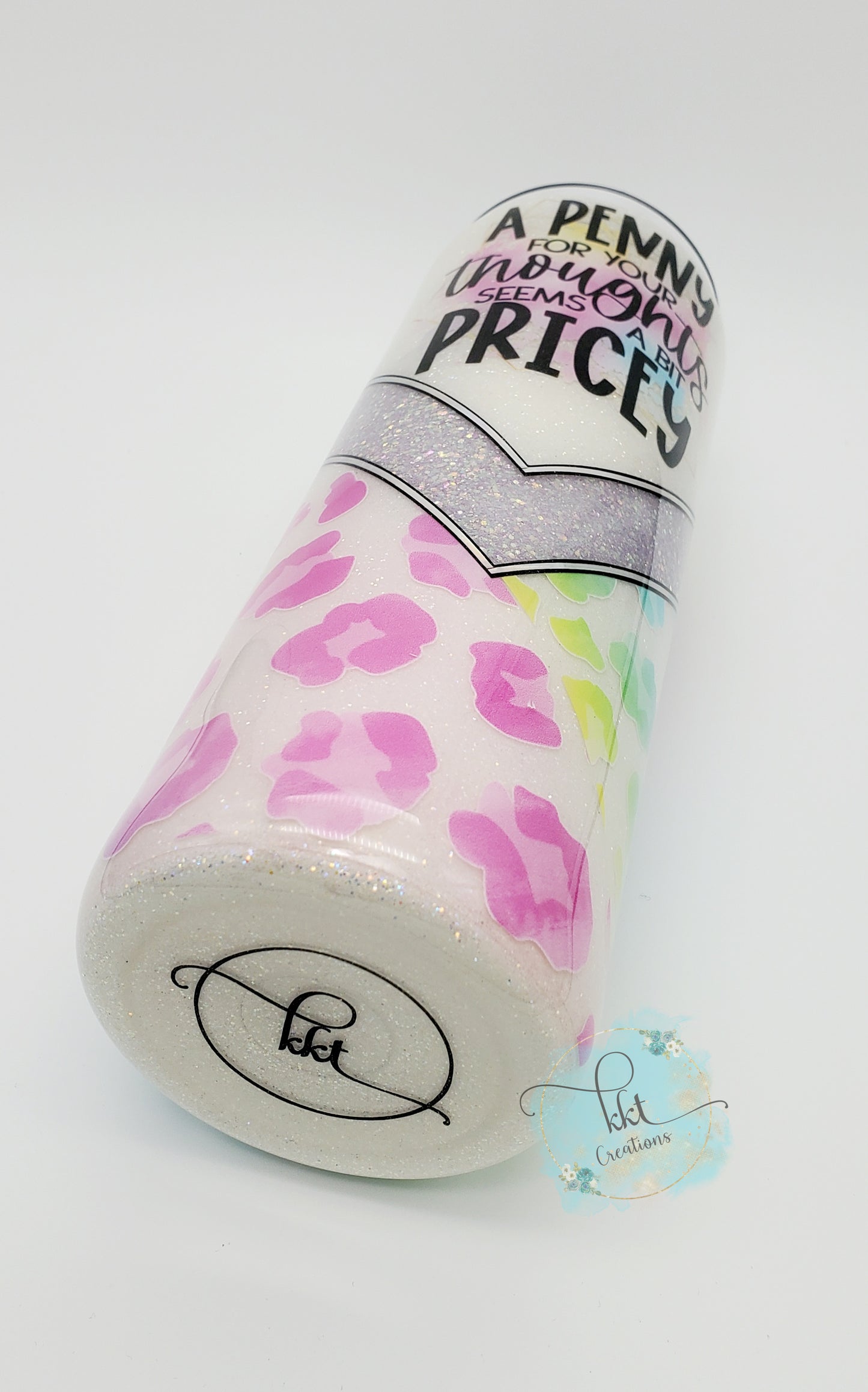 A Penny for your thoughts seems Pricey V-Split Leopard Custom Tumbler - 30 oz Skinny Straight