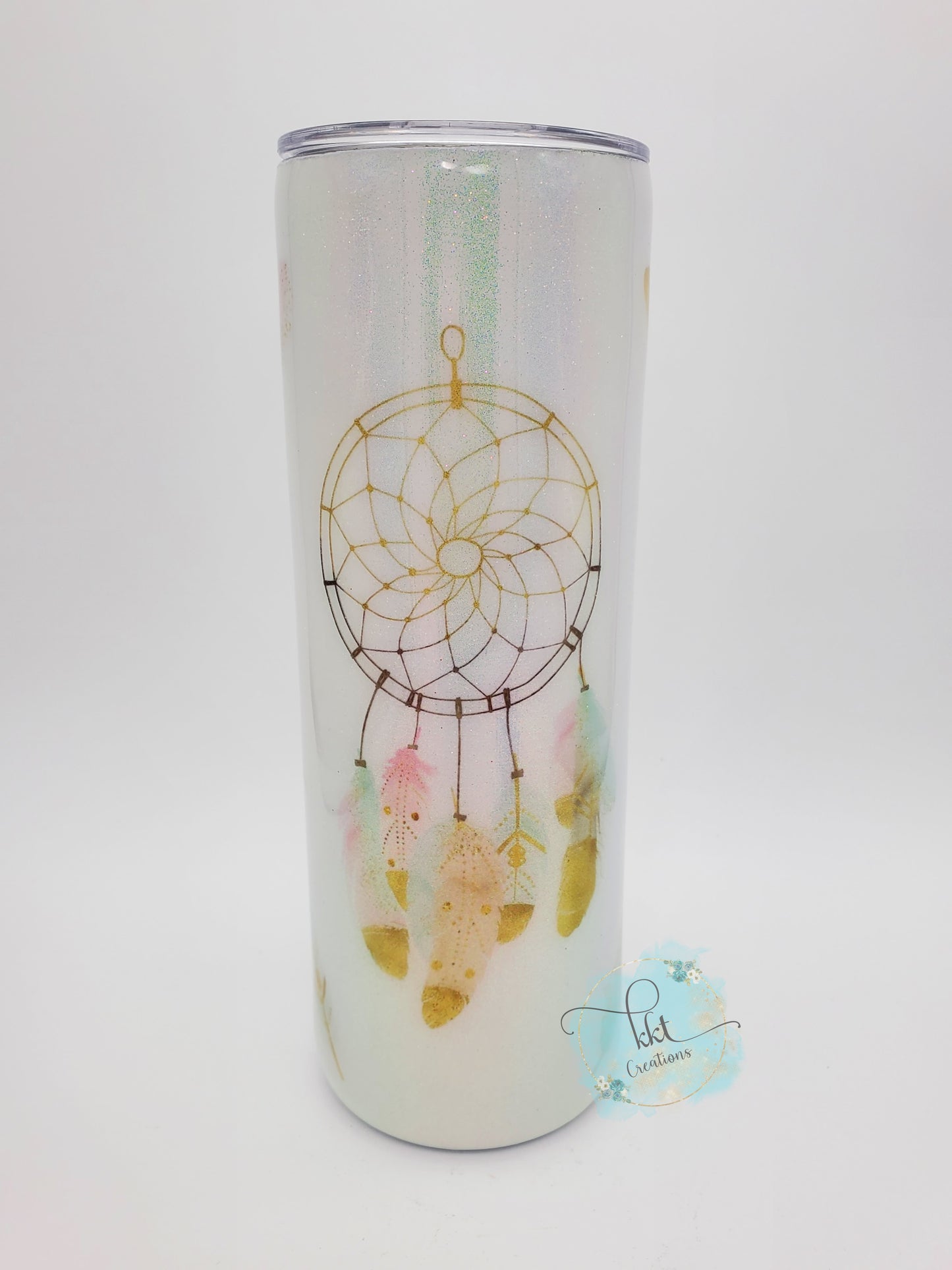 Dreamcatcher pastel opal Custom Tumbler - 20 oz Skinny Straight