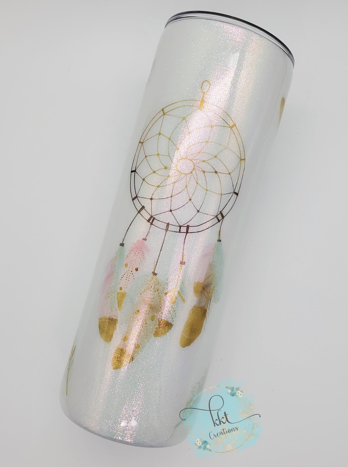 Dreamcatcher pastel opal Custom Tumbler - 20 oz Skinny Straight