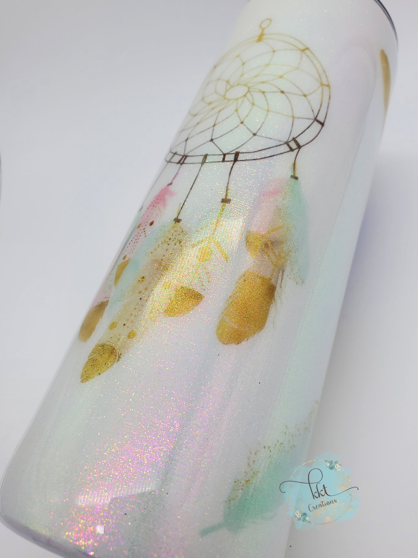 Dreamcatcher pastel opal Custom Tumbler - 20 oz Skinny Straight